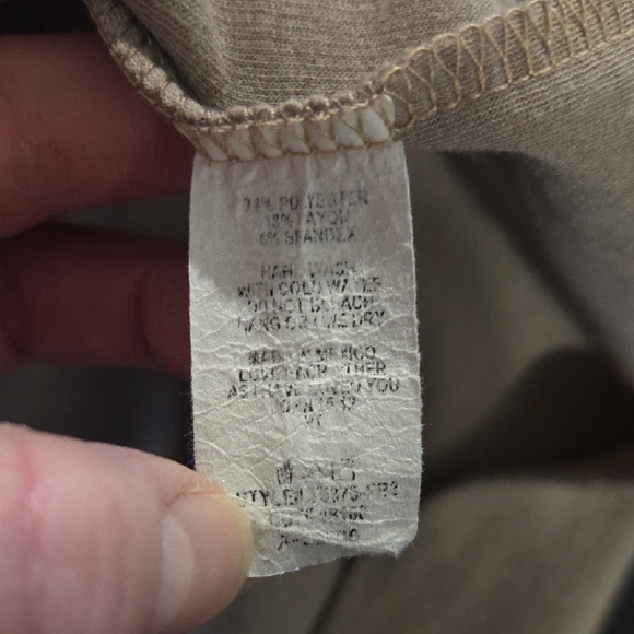 XL Button-Front Shacket in Tan - Picture 4 of 5